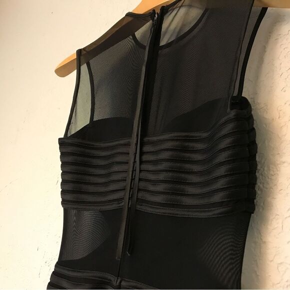 RARE Vintage Tadashi Black Chiffon Panel Pant Gown (M) - Picture 9 of 14